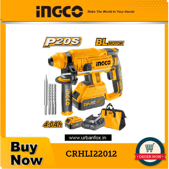 INGCO CRHLI22012  Lithium-Ion rotary hammer 20V, Industrial