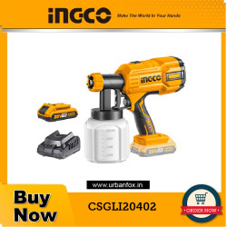 INGCO CSGLI20402 Lithium-Ion spray gun 20v, Include charger & Battery