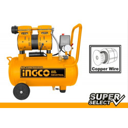 INGCO Silent Air compressor oil free 24Ltrs ACS175241, 600W  0.8HP