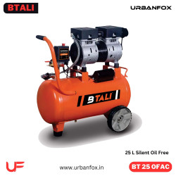 BTALI Oil Free & Silent Air Compressor  BT 25 OFAC 25 Liter Tank Capacity 1 H. P/0.75Kw