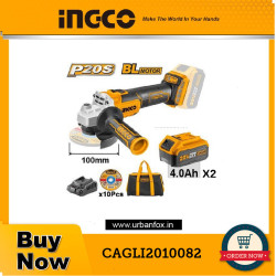 INGCO CAGLI2010082 Cordless angle grinder brushless 20v 4.0Ah battery