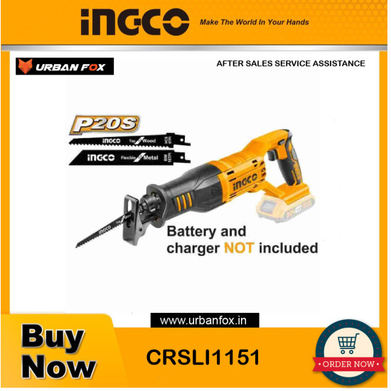 Ingco 20V Cordless Reciprocating Saw - CRSLI1151