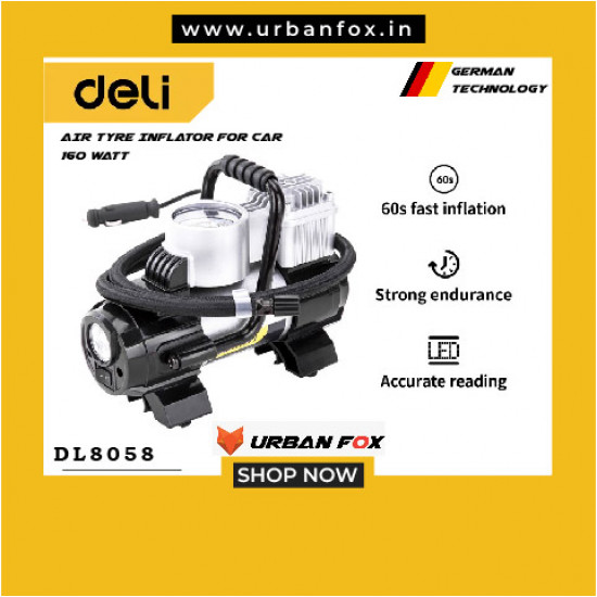 DELI DL8059 Air Compressor Pump 160W, For car /Bike