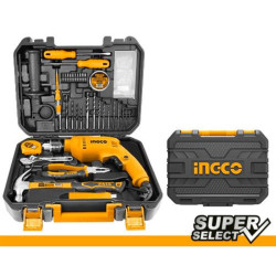 INGCO 115 Pcs tools set With Drill Machine  HKTHP11151