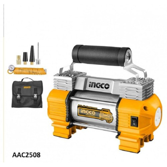 INGCO  AAC2508 Car Air Compressor 2 Cylinder 12V
