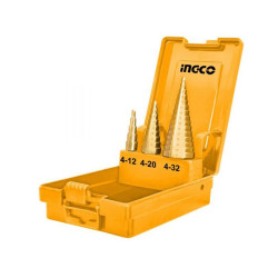 INGCO AKSDS0301 3 Pcs Step Drill Bit Set