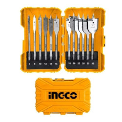 INGCO AKDL1201 12 Pcs Flat Wood Drill Bits Set