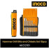 INGCO AKD2101 10 Pcs Hammer Drill Bits And Chisels Set