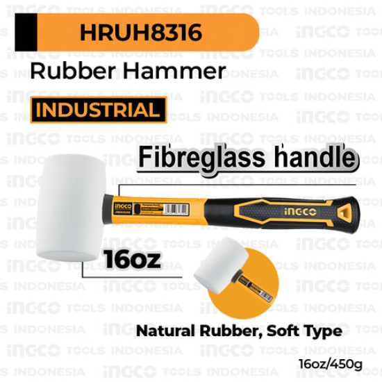 INGCO HRUH8316 Rubber Hammer16oz/450g INGCO HRUH8316 Rubber Hammer16oz/450g