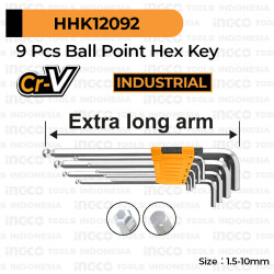 INGCO HHK12092 Ball Point Hex Key 