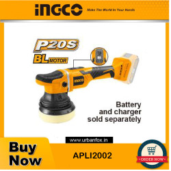 INGCO APLI2002 Lithium-ion polisher 20V, Brushless Motor,125mm. (Dual Action)