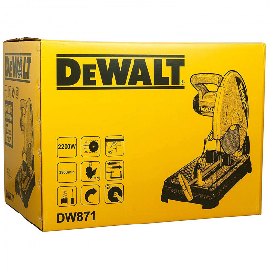 DEWALT DW871 2200 Watt 355mm Heavy Duty Chop Saw (Soft Start)